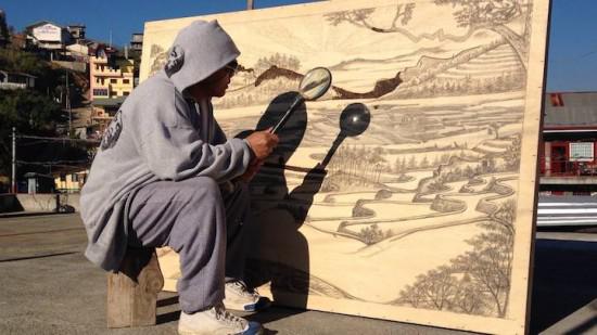 Mākslinieks stāsta ka scaronis... Autors: pofig Mākslinieks, kurš glezno izmantojot saules gaismu