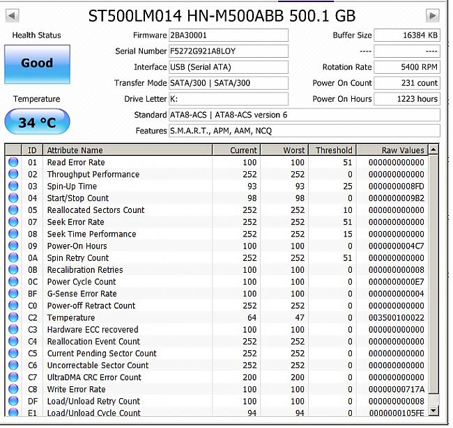 Samsung 500 GB 5400 RPM 16mb... Autors: Werkis2 Arējo cieto disku apskati un pārdomas.