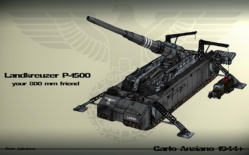 4xnbspMAN M9v 4046 zemūdeņu... Autors: LatvianGames Landkreuzer P. 1500 Monster - artilērijas sistēma kas sagrautu jebko