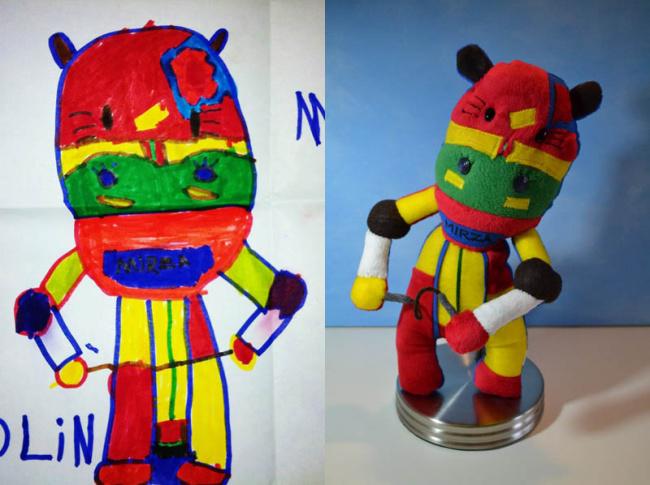 Kems 4 gadi Autors: MazAa888 Pēc bērnu zīmējumiem veidotas rotaļlietas