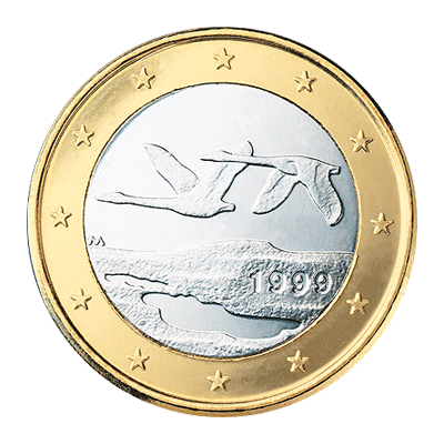 Uz 1 eiro monētas ir attēloti... Autors: KASHPO24 Somijas eiro monētas