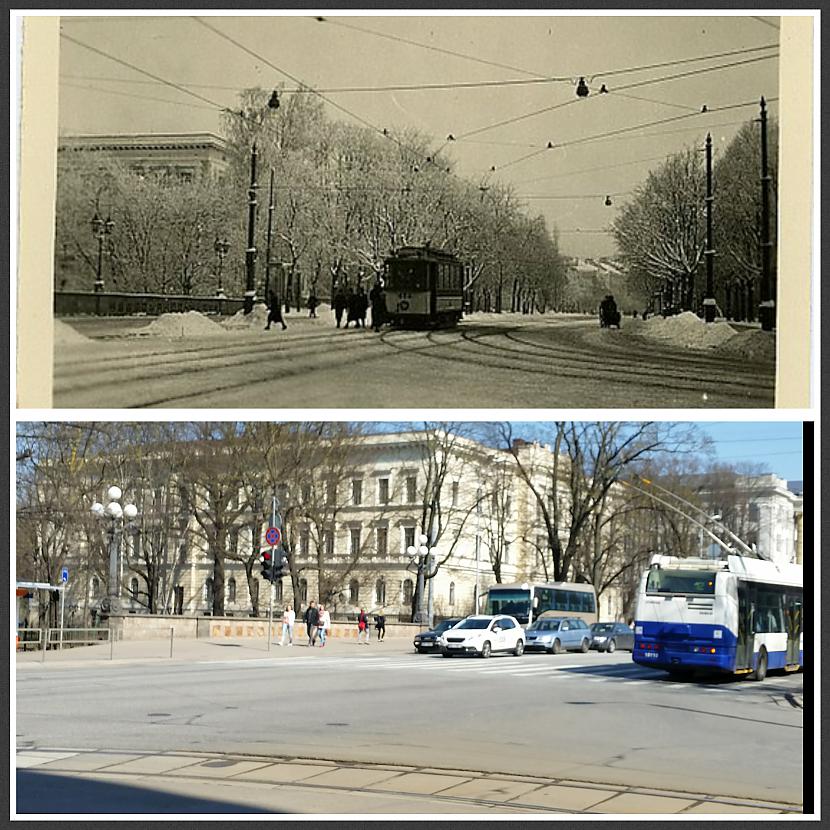 Kr Valdemāra ielā kursēja... Autors: ghost07 Toreiz vs tagad (Rīga pirms 100 gadiem)