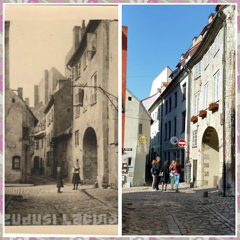 ap 1920 gadu Trokšņu iela ... Autors: ghost07 Toreiz vs tagad (Rīga pirms 100 gadiem)