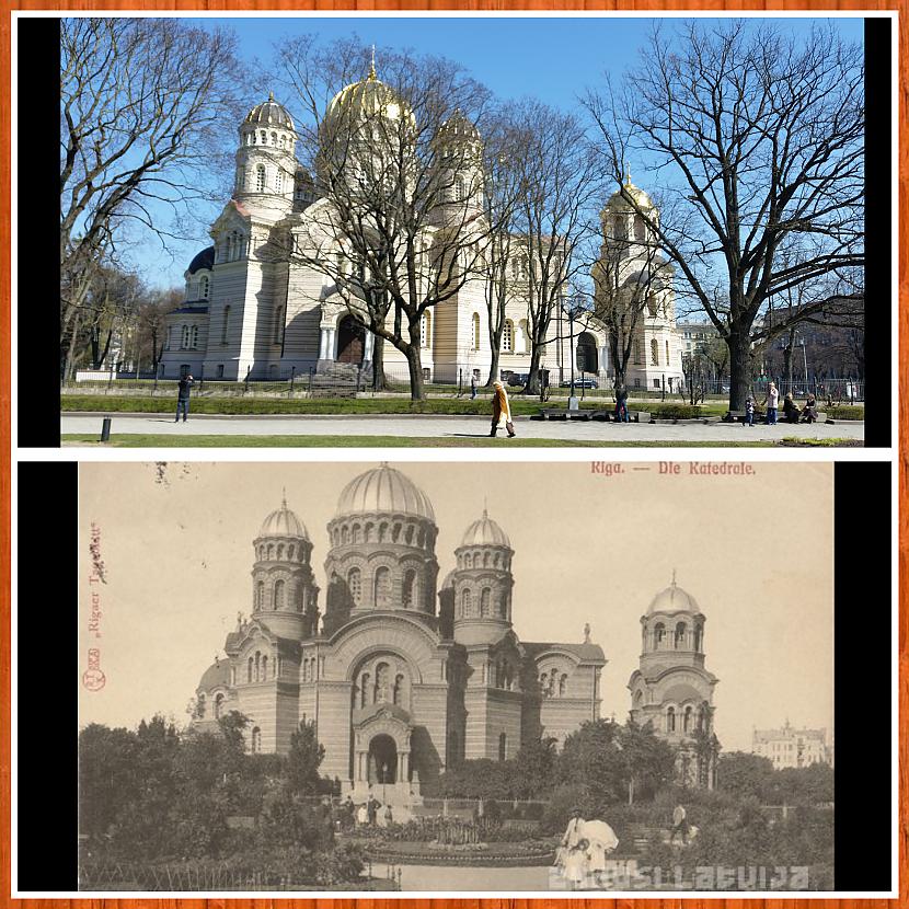 Pareizticīgo katedrāle... Autors: ghost07 Toreiz vs tagad (Rīga pirms 100 gadiem)