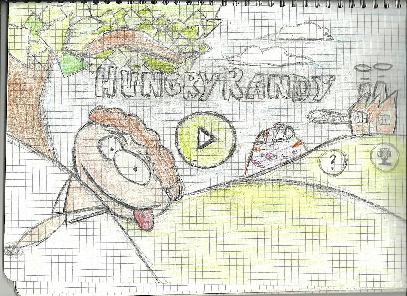Ieskicējums kā varētu... Autors: Richabass Latvijā radīta mobilā spēle "Hungry Randy"