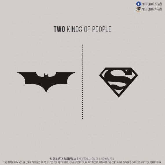 Betmens vai Supermens Autors: Sulīgais Mandarīns Ir 2 veidu cilvēki