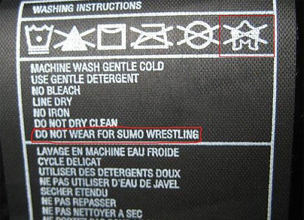 Nevalkāt sumo cīņas laikā nbsp Autors: Mao Meow Dizaineru asprātības uz drēbju birkām!