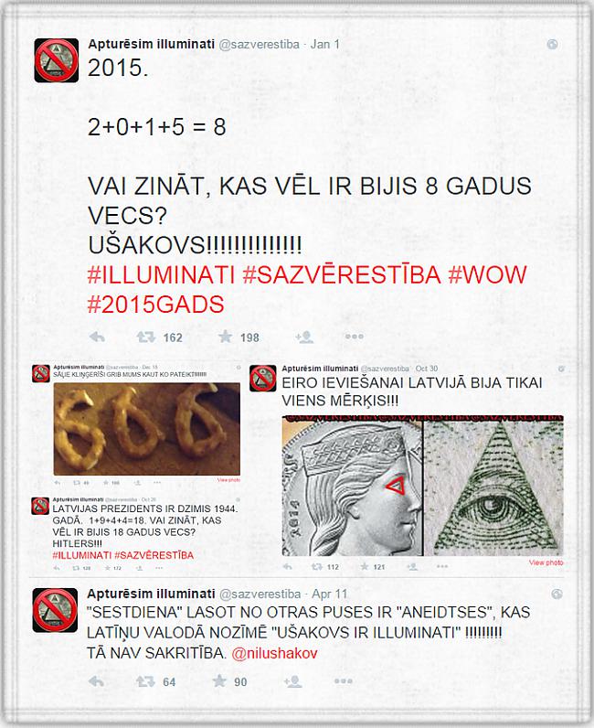 Apturēsim illuminatiSekotāji ... Autors: Sulīgais Mandarīns 16+ Latvijas parodijkontu profili