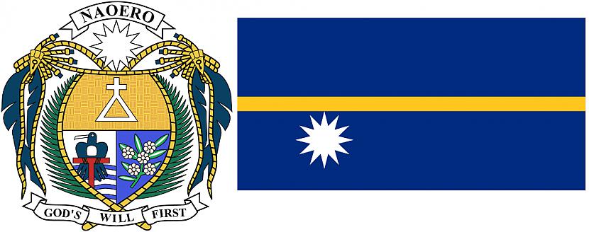 Nauru ģērbonis un karogs Autors: Sulīgais Mandarīns Nauru - valsts bez galvaspilsētas