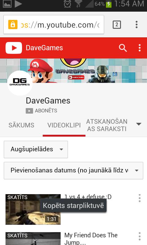 DaveGames Jauns Gaming Chanels!!