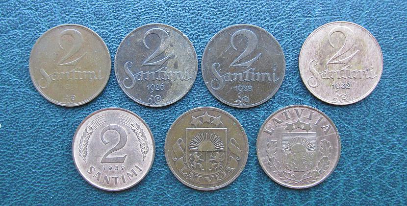 2 santīmu monētas tika kaltas... Autors: pyrathe Mana kolekcija: Latvijas Republikas monētas