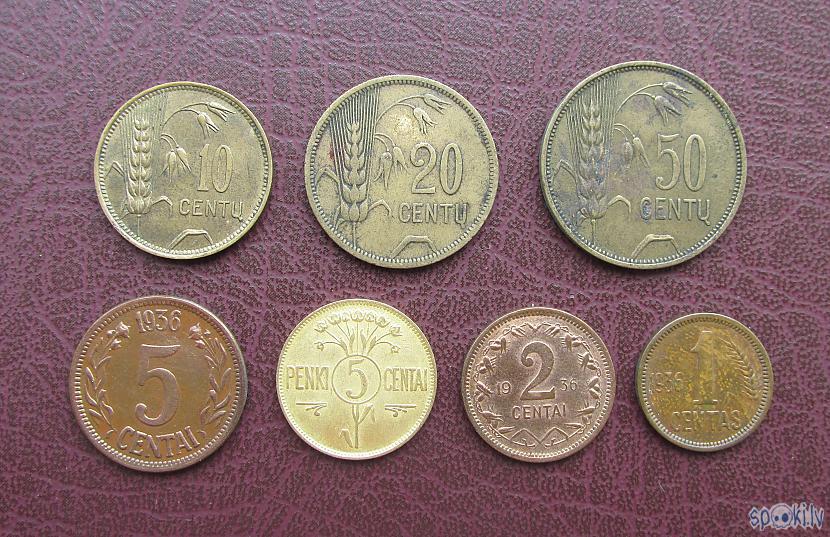 Lietuvas liti un centi bija... Autors: pyrathe Mana kolekcija: pirmskara Igaunijas un Lietuvas monētas