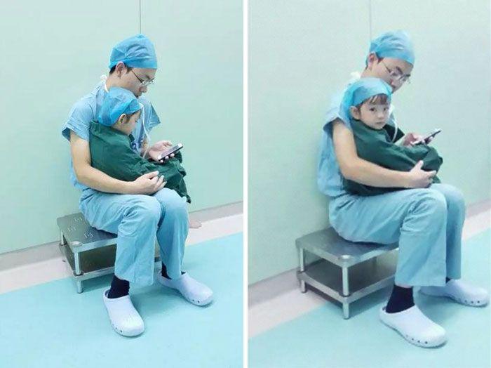 Ir apbrīnojami skatīties... Autors: mezatrollis Meitene pirms operācijas raudāja, bet ķirurgs atrada iespēju, kā nomierināt viņu
