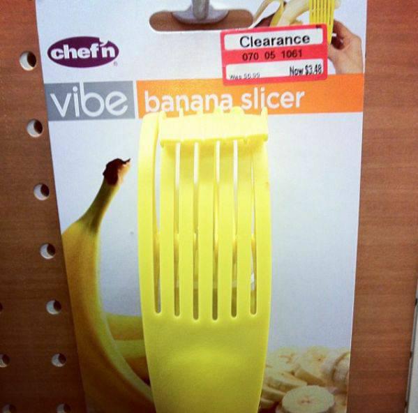 Banānu sagriezējs Nope nazis... Autors: twist Pasaules stulbākie (vai ģeniālākie) izgudrojumi. TEV ŠIS IR JĀREDZ!