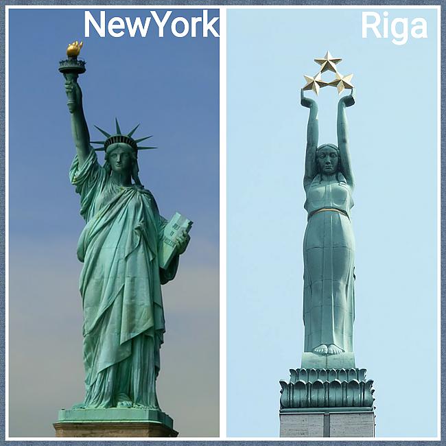 Brīvības statujas Rīgā un... Autors: ghost07 Rīga vs Ņujorka (Salīdzinājums)