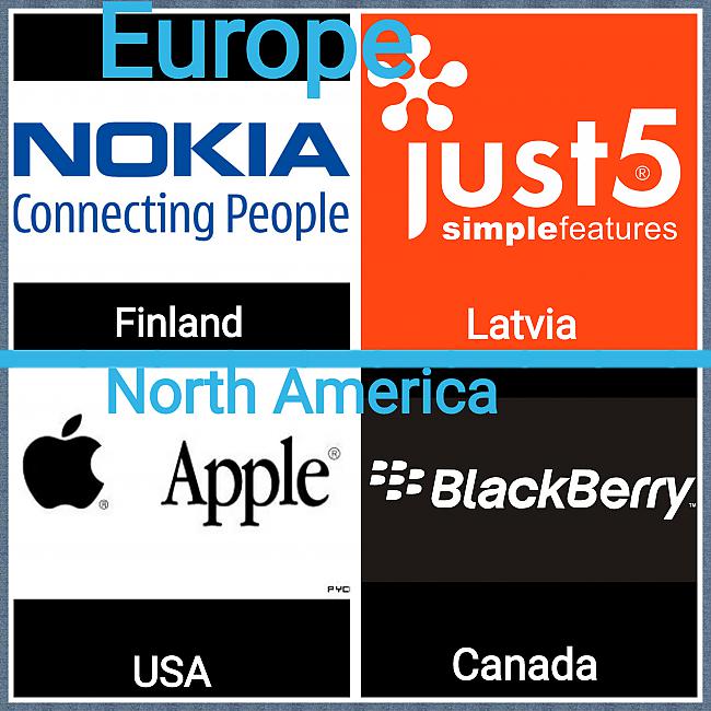 Mobīlo telefonu zīmoli Eiropā... Autors: ghost07 Eiropa vs Ziemeļamerika (Salīdzinājums)