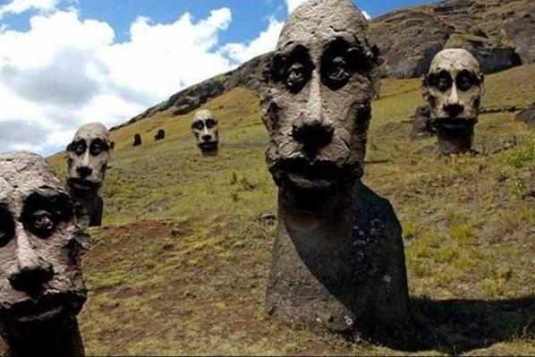 bdquoDa ko tu zini par... Autors: LordsX „Debesu sūtnis” – Lieldienu salas statujās attēlots Putins!!!