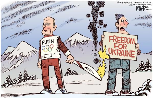 Brīvību Ukrainai Autors: Fosilija Karikatūristi par Ukrainas karu (Sabiedrotie).