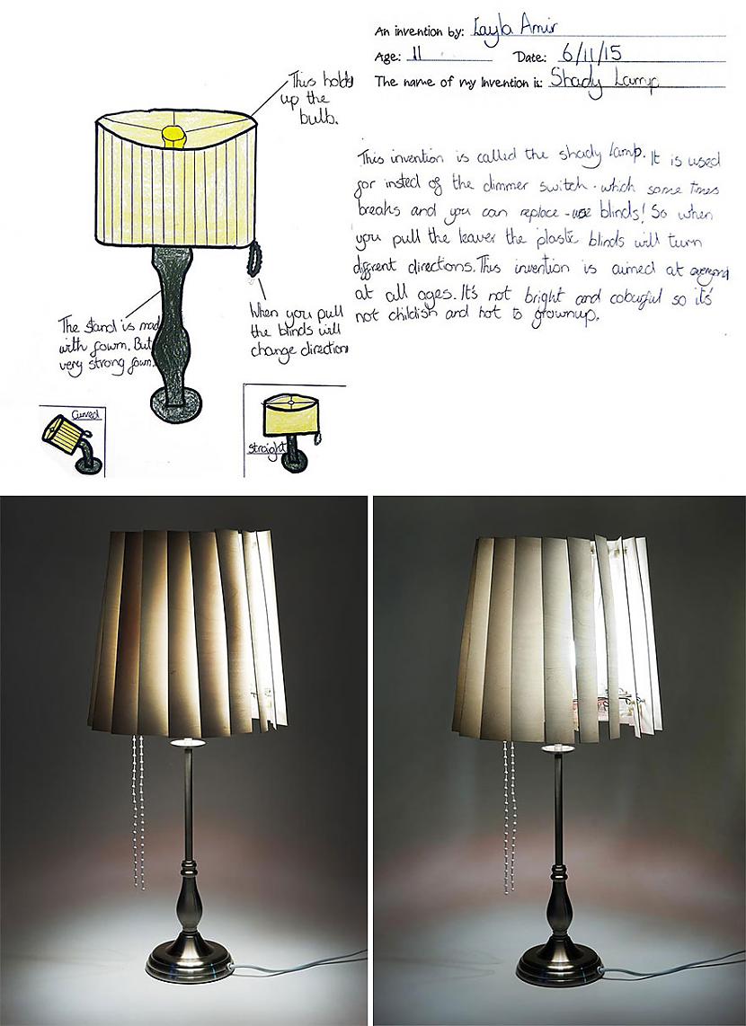 Lampa kura vienā pusē met ēnu Autors: rihcaa Traki bērnu izgudrojumi,kuri realizēti