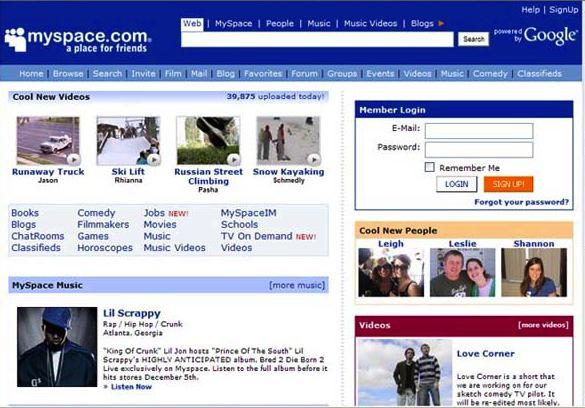 MyspaceMyspace 2003gadā sāka... Autors: Datuvelv Sociālie tīkli, kurus iznīcināja Facebook attīstība