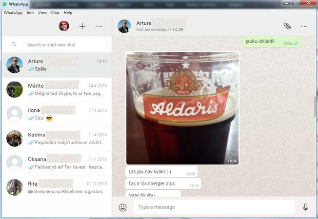 WhatsApp - tagad arī aplikācija Windows/Mac desktopam