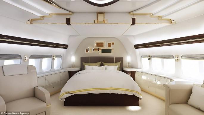 Un 8 dubultās gultas lai tajās... Autors: matilde Miljardieris iztērēja 600$ miljonus, lai uzfrišinātu savu privāto lidmašīnu