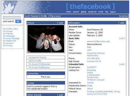 2005gadā Facebooks vēra vaļā... Autors: dimchiks Facebook attīstība kopš 2004. gada