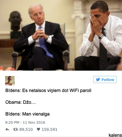  Autors: KALENS Šīs 11 sarunas starp Obamu un viceprezidentu ir lieliskākās zāles pēc vēlēšanām!
