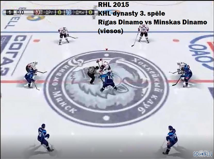 RHL2015 KHL Dynasty mode: 3. spēle: Dinamo Rīga pret Minskas Dinamo (viesos)