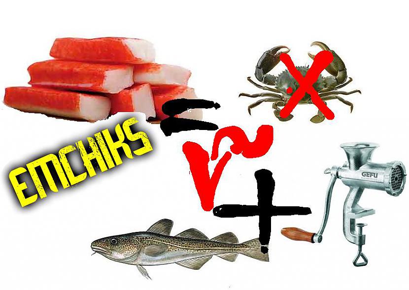 Zinājāt ka krabju nūjiņām... Autors: Emchiks Cik patiesībā daudz ēdiens ir pārtikas produktos