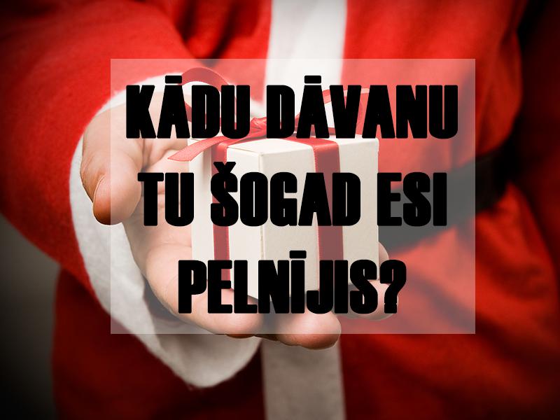 TESTS: Kādu dāvanu Tu šogad esi pelnījis?