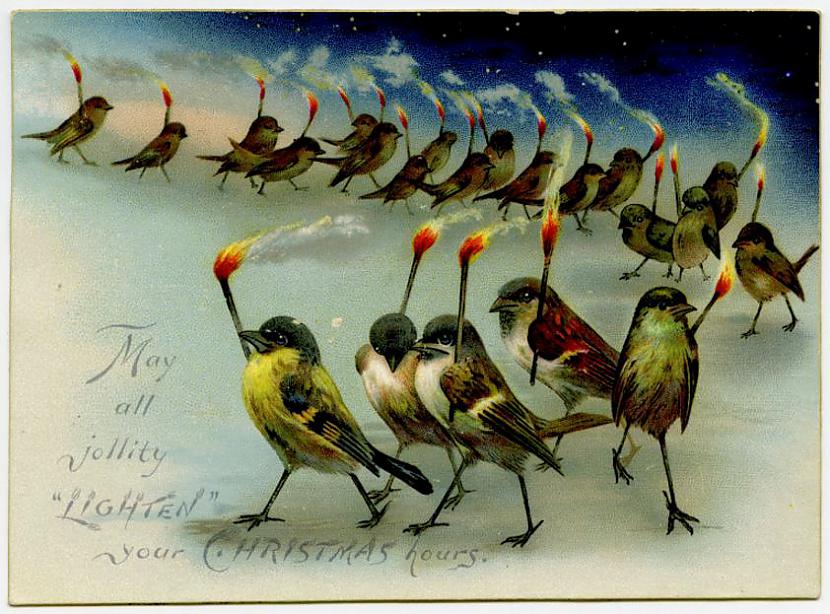 Citās kartiņās kā par... Autors: Lestets Viktoriāņu laikmeta Ziemassvētku kartiņas