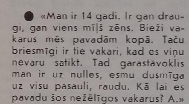  Autors: 100 A Tīņu problēmas no 90to gadu preses izdevumiem. Pērles!