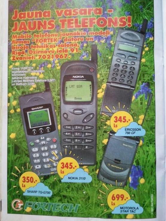 1997 gads Mobilo telefonu... Autors: zeminem 25 bildes, kurās redzamas cenas Latvijā pirms 15-25 gadiem.