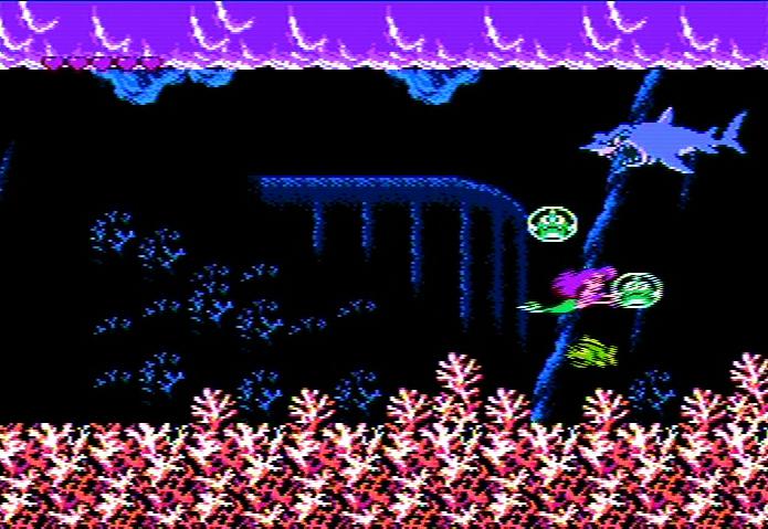 1 ļaunais  haizivsSpēles gaitā... Autors: Bitzgame Izietās retro spēles - The Little Mermaid