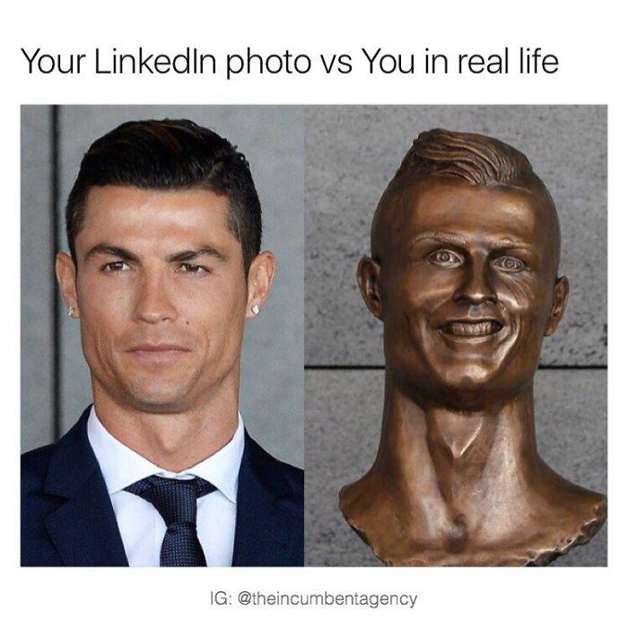  Autors: matilde Labākās cilvēku reakcijas par Ronaldu briesmīgo bronzas statuju