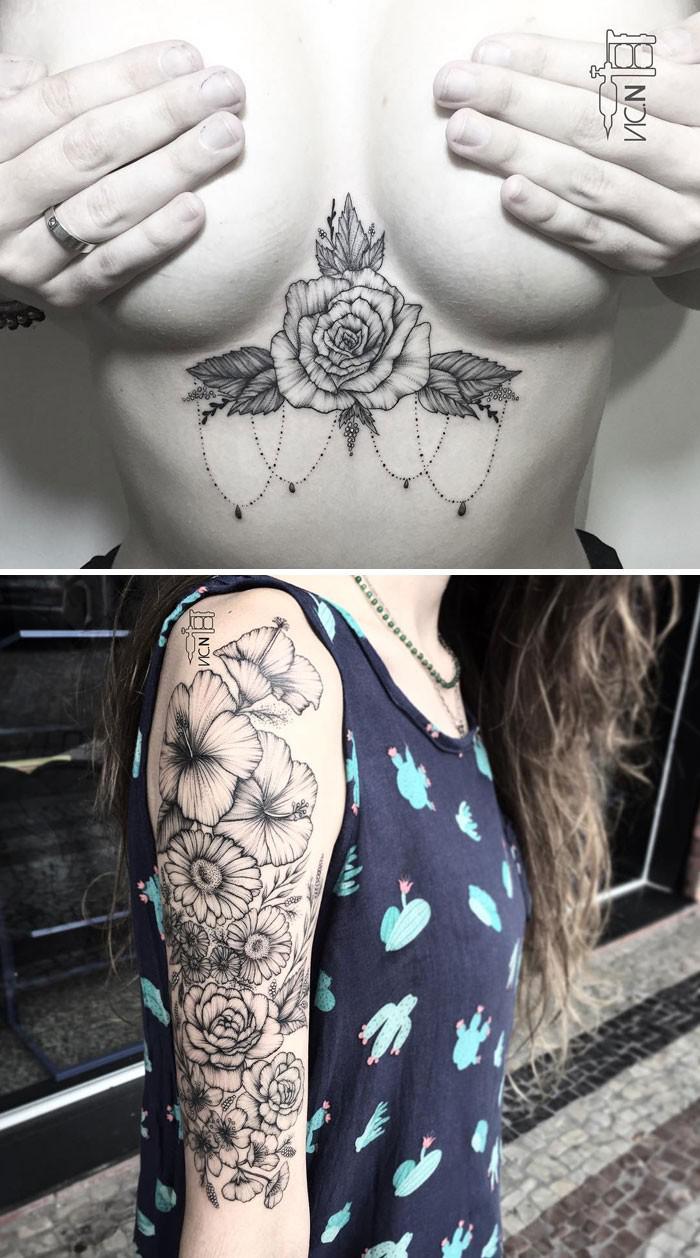VicnbspNascimento Brazīlija Autors: 100 A 27 tetovējumu mākslinieki, kuru ziedu tetovējumi tevi sakārdinās ne pa jokam!