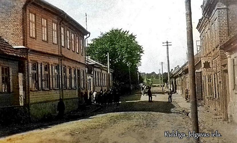 Kuldīga Jelgavas iela 1920ie... Autors: pyrathe Senā Kuldīga #7