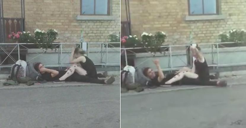 Skaties video Autors: EV1TA Kas notiek Rīgā? Uz Mūkusalas ielas meitene apmierina puisi!