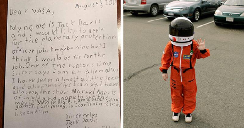 laquoCien NASAMani sauc Džeks... Autors: matilde 9 gadus vecs puisēns pieteicās darbam NASA. Lūk, ko viņš saņēma atbildē!
