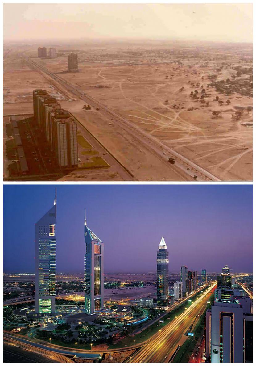 Dubaja AAE 1980g un tagad Autors: laimins76 Pilsētu pārvērtības.
