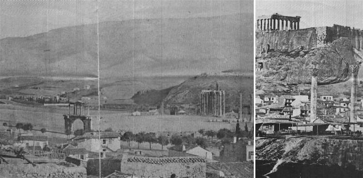 Atēnas 1845 g Slavenā Akropole... Autors: Lestets Mūsdienu lielāko pilsētu pirmās fotogrāfijas