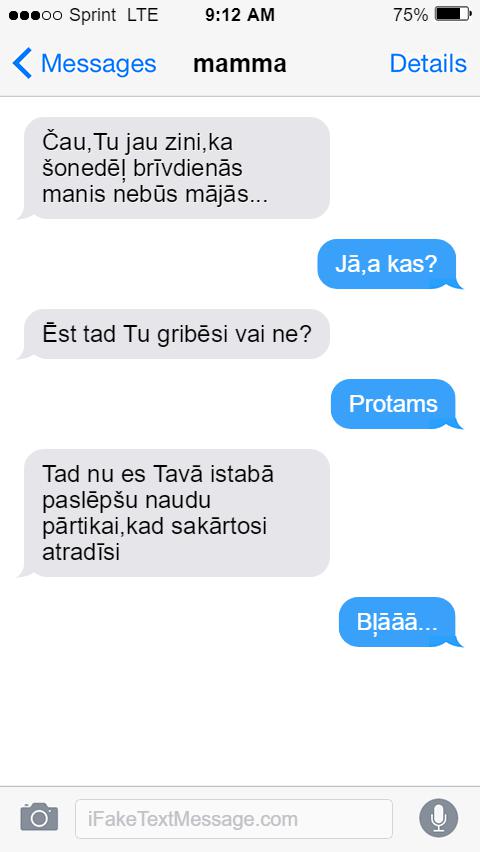  Autors: Altenzo Sms bez pērlēm :))