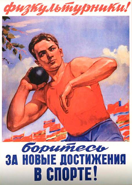 Sportisti cīnieties par... Autors: Lestets PSRS sporta propagandas plakāti