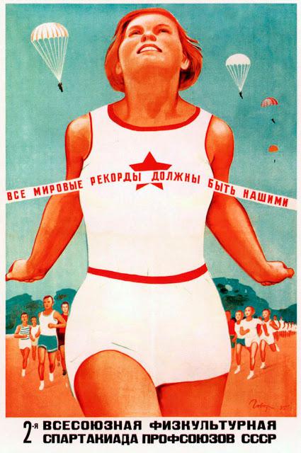 Visiem pasaules rekordiem... Autors: Lestets PSRS sporta propagandas plakāti
