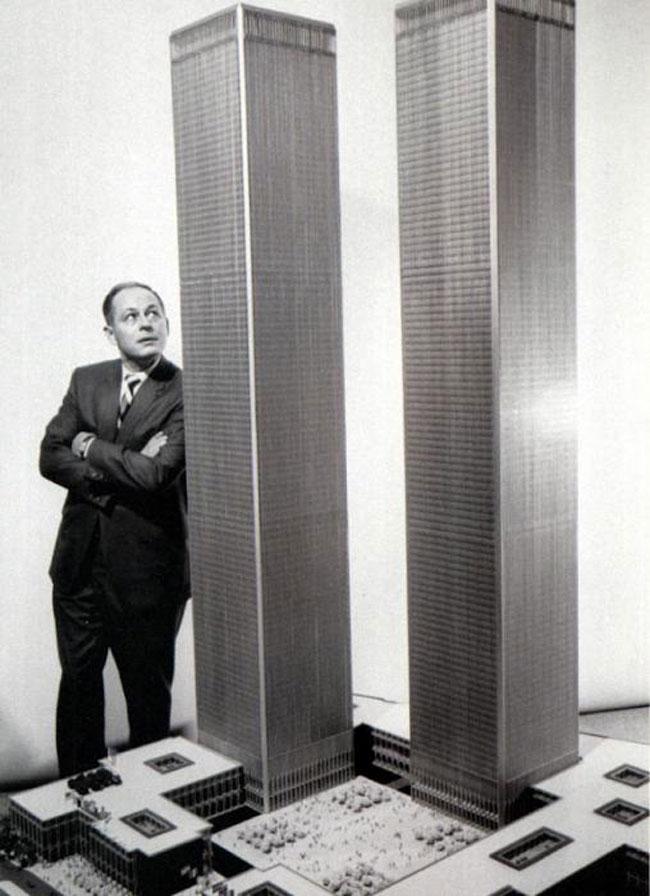Dvīņu torņu modelis 1964 g 18... Autors: Lestets Atskats pagātnē: Pasaules tirdzniecības centra ēku būvniecība