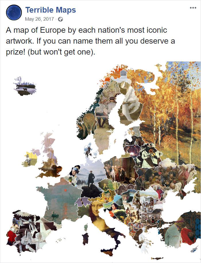 Eiropas karte ar katras valsts... Autors: Latvian Revenger Iespējams, dīvainākās un bezjēdzīgākās kartes, kuras būsi jebkad redzējis