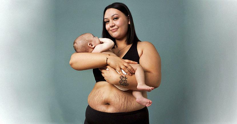 Fotogrāfijā redzama Elanora 14... Autors: matilde Jaunā «Mothercare» veikala reklāmas kampaņa izceļ sieviešu pēcdzemdību augumus