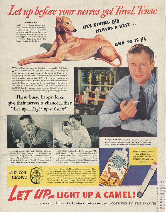 Camels iedroscaronināja smēķēt... Autors: Lestets Pārdodot cigaretes ar medicīnas palīdzību: reklāmas plakāti no 1930-tajiem