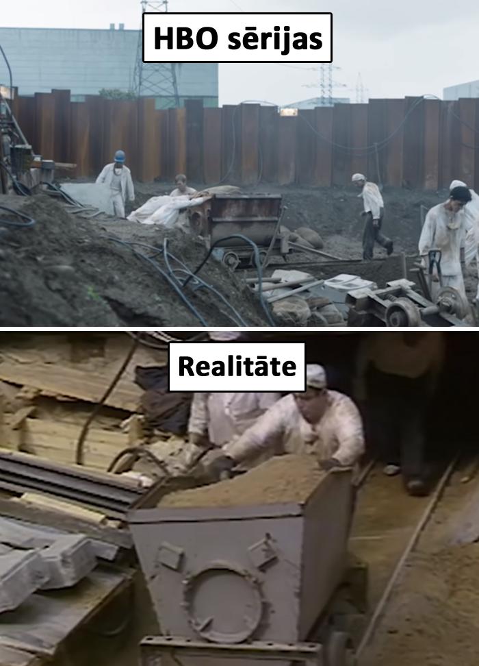 Ja ar scarono ir par maz tad... Autors: matilde Salīdzinājums starp patieso Černobiļu un to Černobiļu, kas redzama «HBO» sērijās